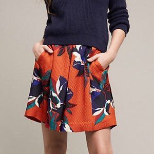 Anthropologie Maeve Floral Maira Skirt